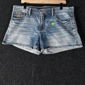 Ralph Lauren Sport Women Denim Jean Shorts Blue Size 12 Cutoff Distressed
